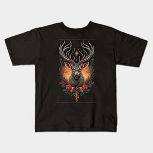 Dark Deer Christmas Kids T-Shirt